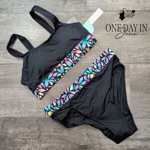 Beautikini Crop Period Bikini Swimsuit Size S
